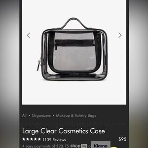 Calpak Large Clear Cosmetics Case